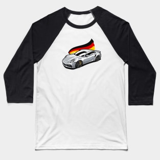 Silver 911 Turbo S Baseball T-Shirt